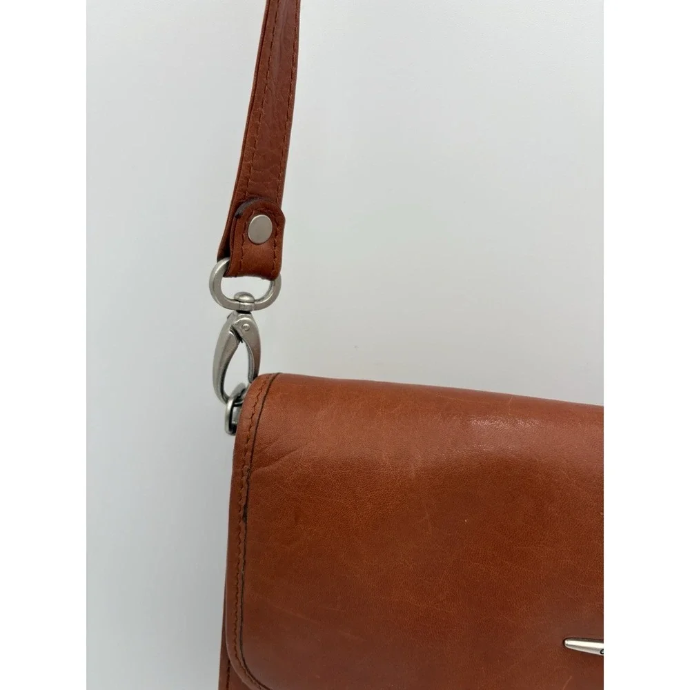 Bolon CPS‎ Collection Brown Leather Messenger Bag Crossbody Vintage